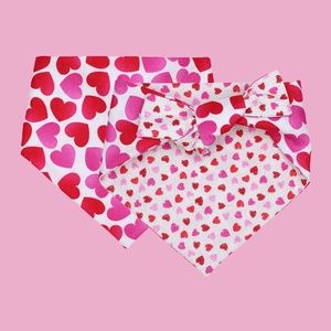 Handmade | Valentine's Day Dog Bandana | Size S